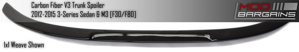 Carbon Fiber Trunk Spoiler for BMW F30 and F80 3 Series Sedan M3 BMTS3005